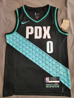 NBA 0 Lillard Blazers 22-23 city Maillot imprimé